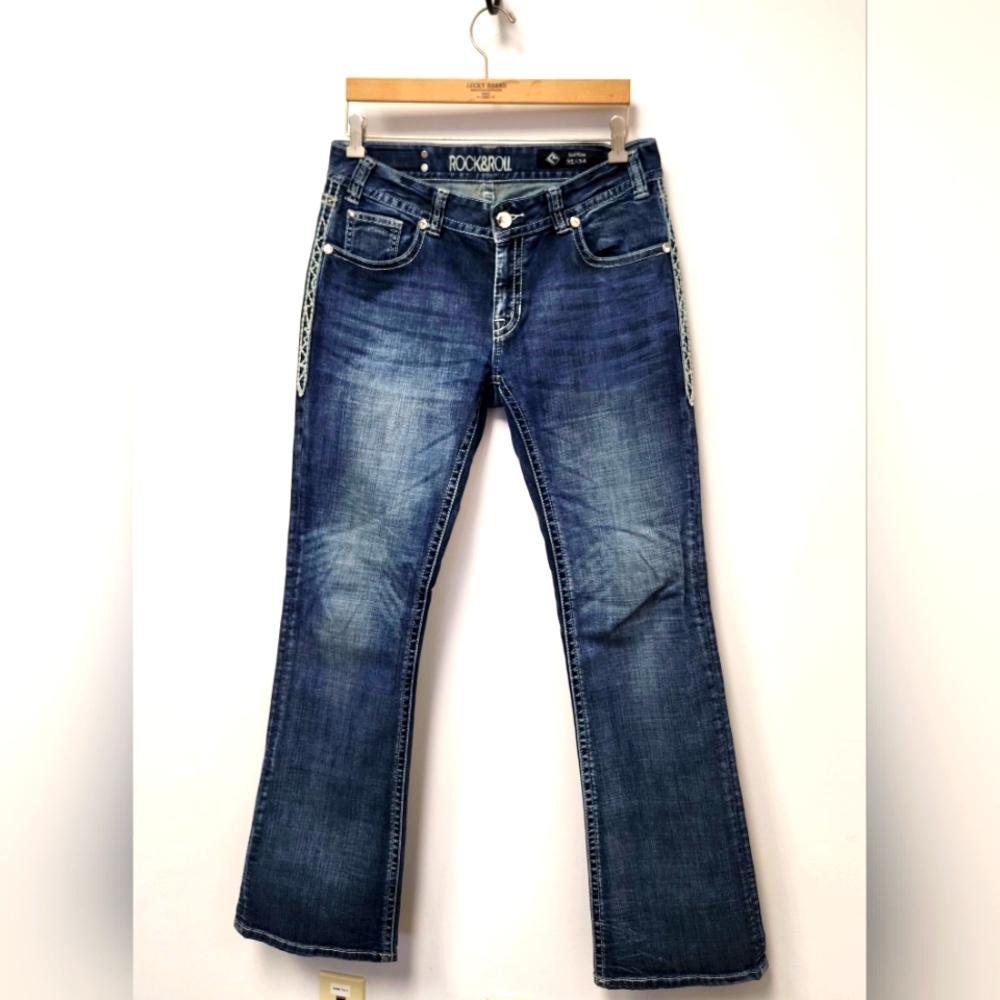 Rock & Roll Cowgirl Boot Cut Jeans Sz 31x34